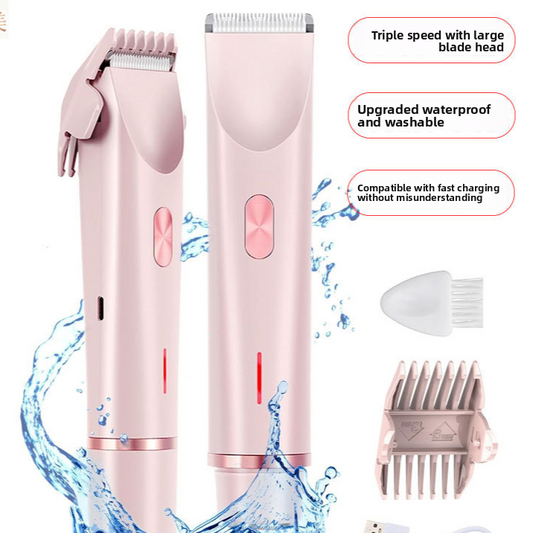 Anti-scratch electric double-head hair removal device noire